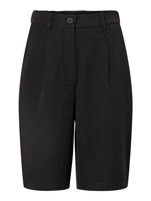 PIECES Bukser med lægfolder 'PCKamil'  sort