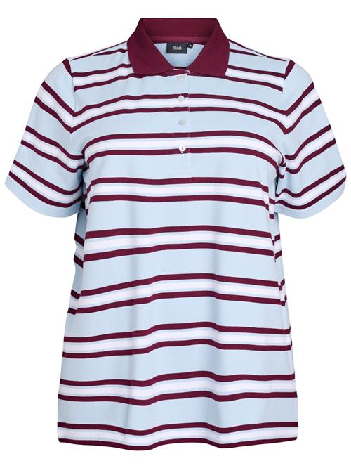 Zizzi Shirts 'Casila'  himmelblå / cyclam / hvid