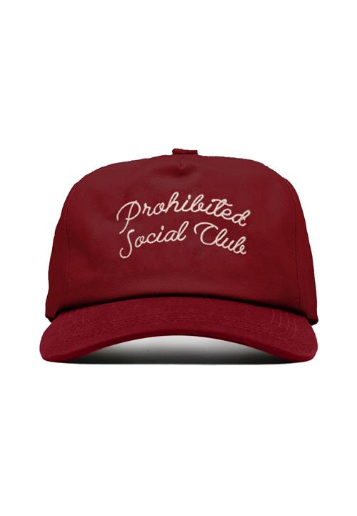 Prohibited Hætte 'SC'  ecru / blodrød