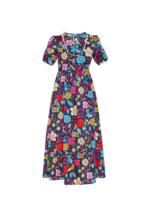 Usha Kjole  himmelblå / mørkeblå / pudder / rød