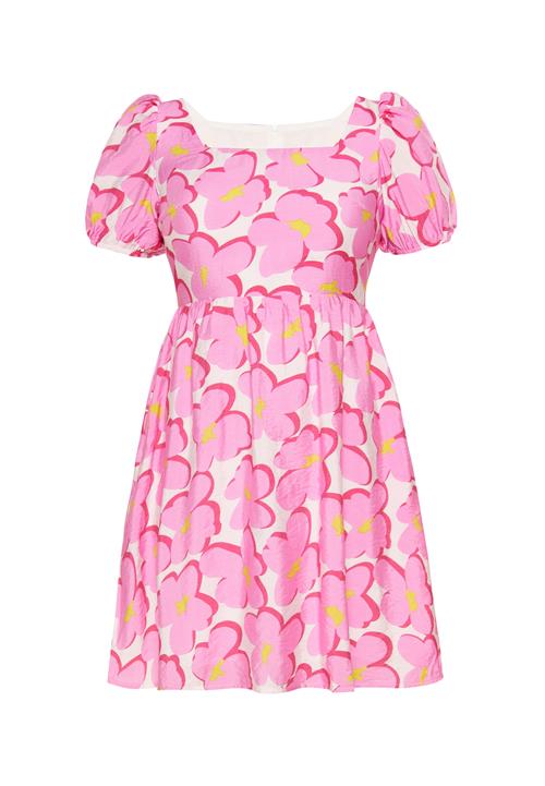 Usha Sommerkjole 'Fashion Look'  gul / pink / lyserød / hvid