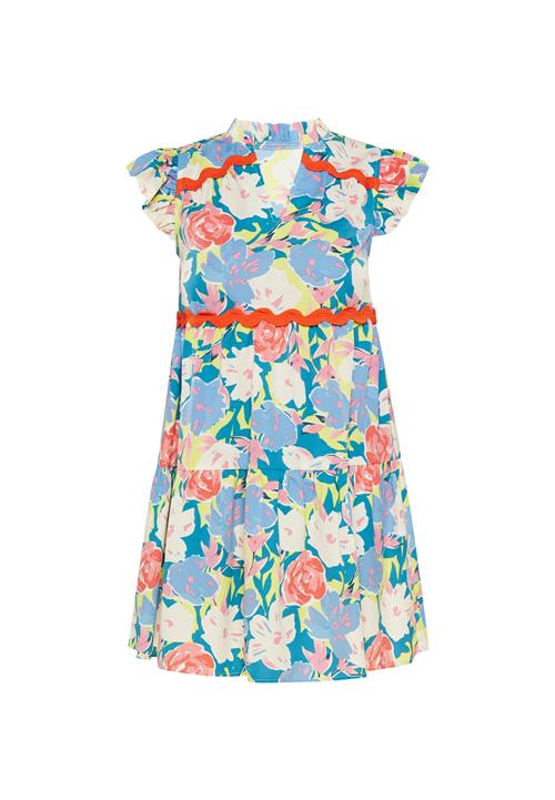 Usha Sommerkjole 'Fashion Look'  cyanblå / lyseblå / lyserød / hvid