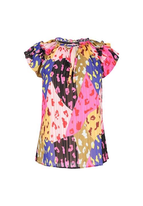 faina Bluse 'Fashion Look'  koboltblåt / sennep / pink / sort