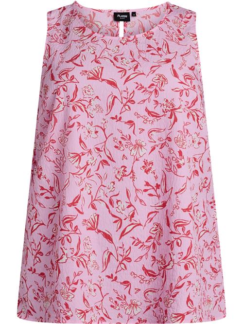 Flash by Zizzi Bluse 'Fltracy'  lyserød / rød / hvid