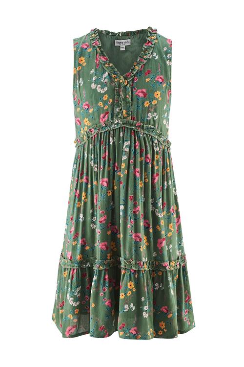 happy girls Kjole  mørkegrøn / blandingsfarvet