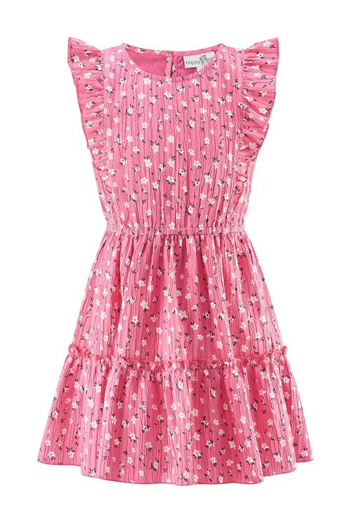 happy girls Kjole  pink / hvid