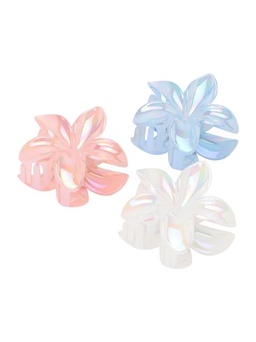 SUI AVA Hårsmykke 'Plumeria'  lyseblå / lyserød / hvid