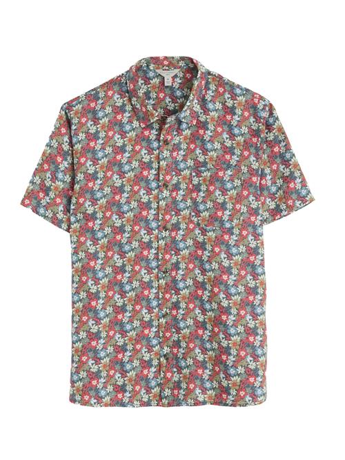 Seasalt Cornwall Skjorte 'Blue Heron'  navy / grøn / rød / hvid