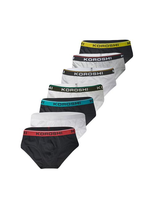 KOROSHI Slip  lysegrå / blodrød / sort / hvid