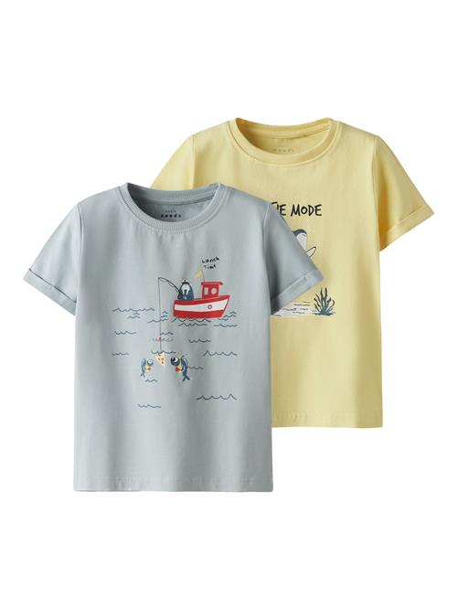 NAME IT Shirts 'NMMVUX'  lyseblå / lysegul / rød / hvid