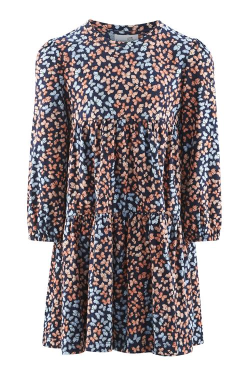 happy girls Kjole  navy / lyseblå / cognac / orange