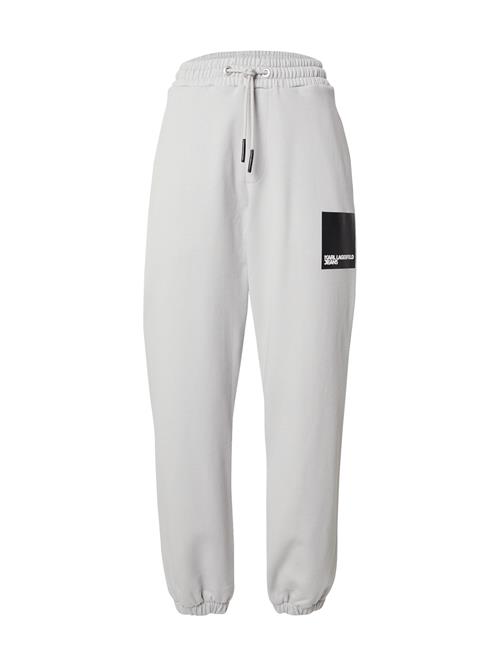 KARL LAGERFELD JEANS Bukser  lysegrå / sort / hvid