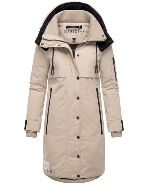 MARIKOO Vinterfrakke 'Anoukaa 16'  creme / sort