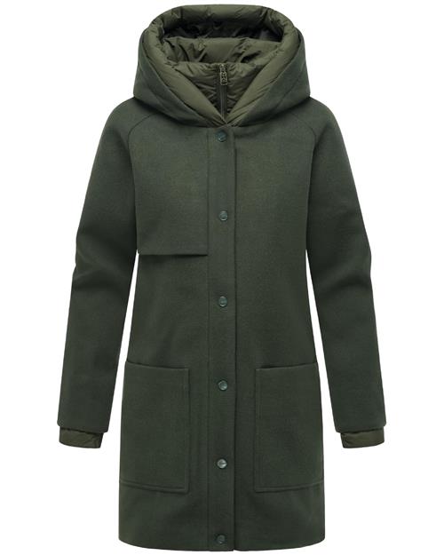 NAVAHOO Vinterfrakke 'Flauschwunder 14'  grøn
