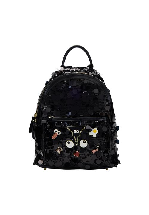 MYMO Rygsæk 'Pop Eyetheme'  gul / mørkerød / sort / hvid