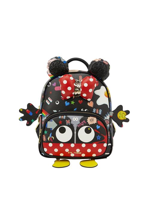 MYMO Rygsæk 'Pop Eyetheme'  gul / rød / sort / hvid