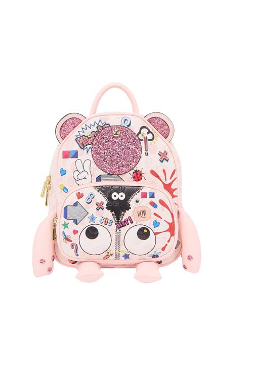 MYMO Rygsæk 'Pop Eyetheme'  blå / lyserød / rød / sort