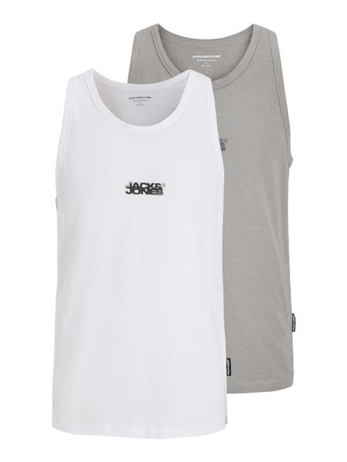 JACK & JONES Bluser & t-shirts 'JCOSAGO'  grå-meleret / hvid