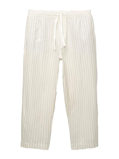 Pull&Bear Bukser  sort / offwhite