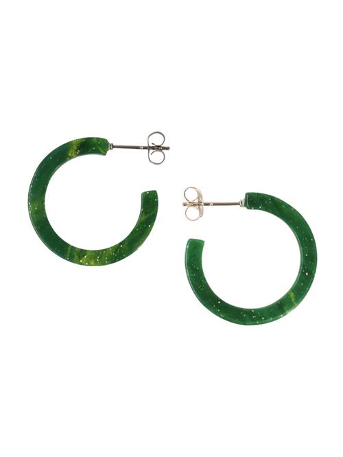 Fräulein Wunder Øreringe 'Anni'  guld / grøn