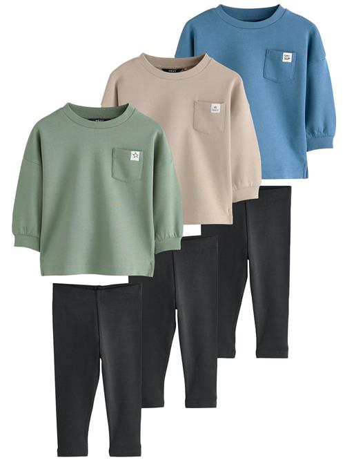 Next Sæt  beige / royalblå / pastelgrøn / sort