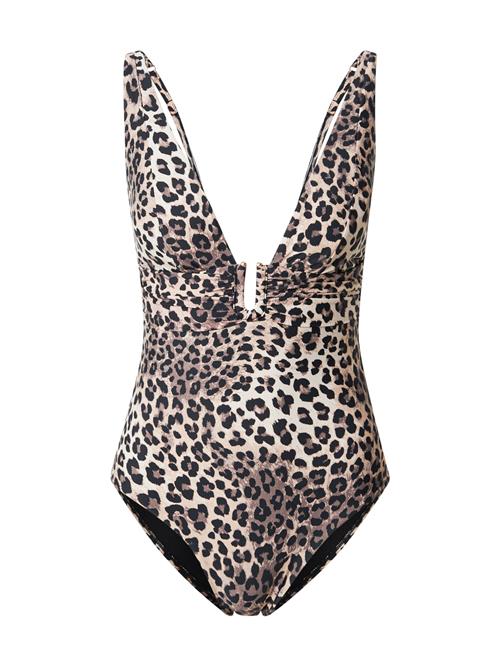 Hunkemöller Badedragt 'Luxe Animalia'  cappuccino / mørkebrun / sort