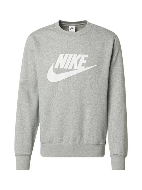 Nike Sportswear Sweatshirt 'CLUB'  mørkegrå / hvid