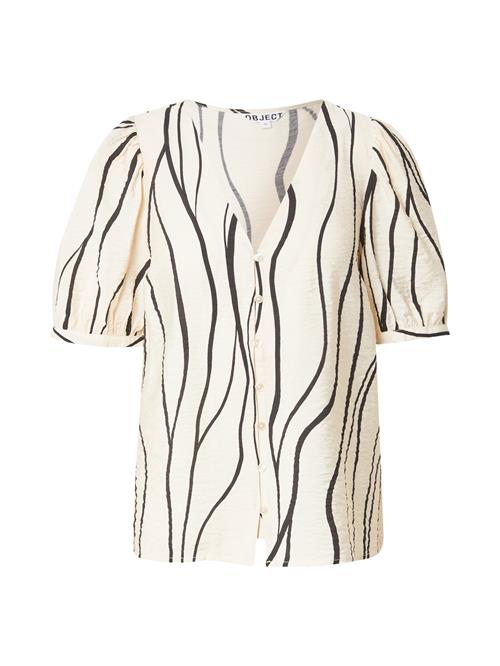 OBJECT Bluse 'OBJJacira'  creme / sort
