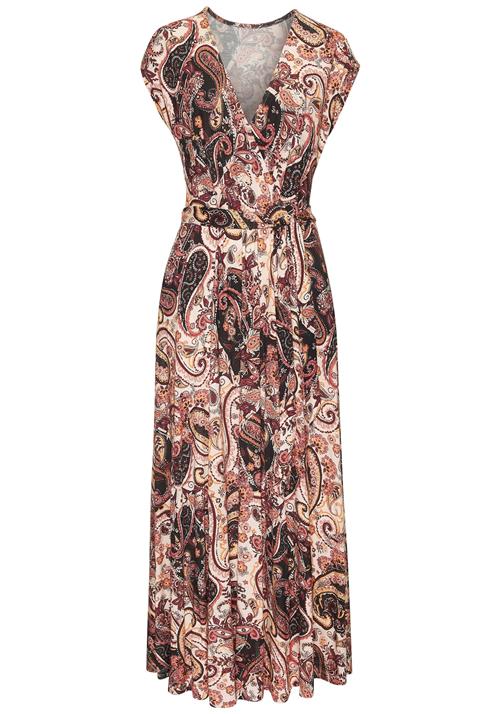 VIVANCE Kjole  beige / orange / bordeaux / sort