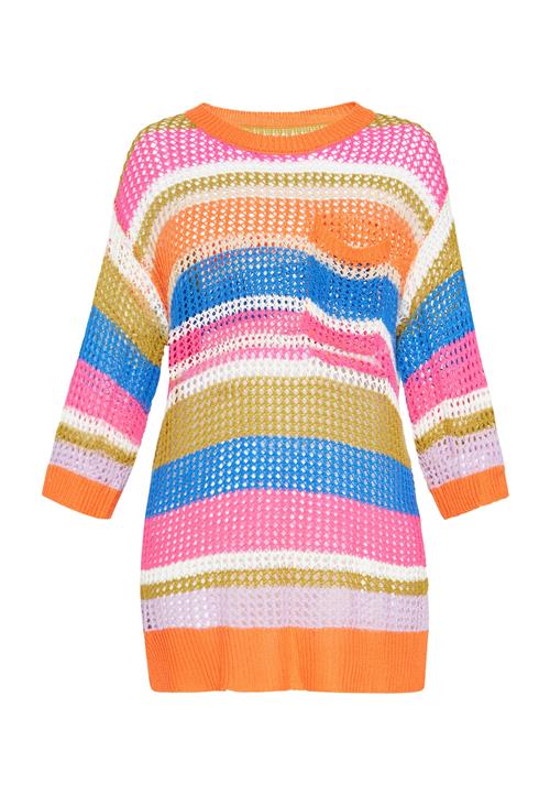 SANIKA Pullover 'Fashion Look'  blå / orange / pink / hvid