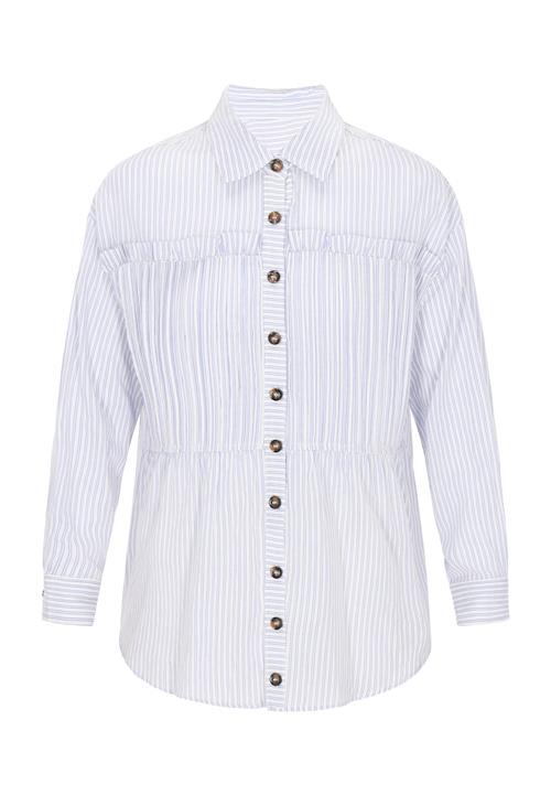 SANIKA Bluse 'Fashion Look'  blå / hvid