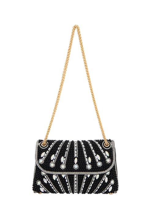 NAEMI Skuldertaske  sort / sølv