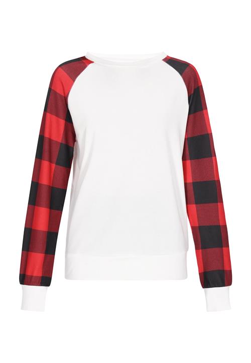 nelice Sweatshirt 'Rock'  rød / sort / hvid