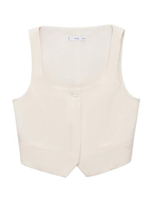 MANGO Jakkesætsvest 'MAX'  hvid