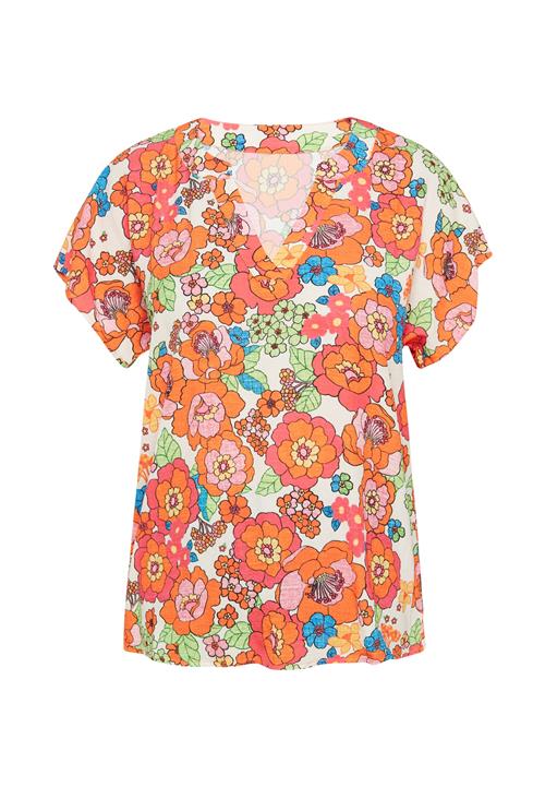 SANIKA Bluse 'Fashion Look'  lysegrøn / orange / rød / hvid