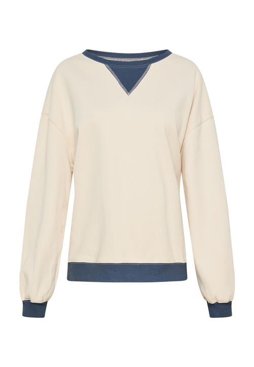 SANIKA Sweatshirt 'Fashion Look'  beige / mørkeblå