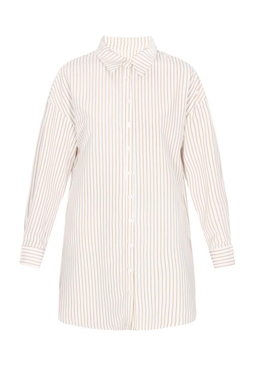 SANIKA Bluse 'Fashion Look'  beige / mørkebeige / hvid