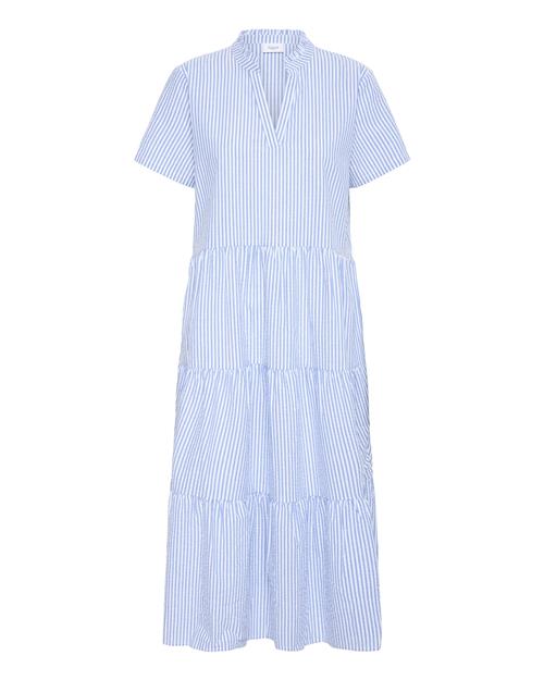 SAINT TROPEZ Kjole 'Elmiko'  lyseblå / hvid