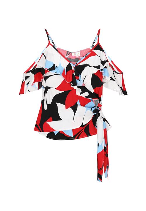 ebeeza Bluse 'Fashion Look'  lyseblå / rød / sort / hvid