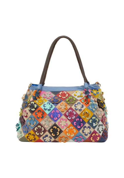 ebeeza Skuldertaske  blå / grå / orange / rød