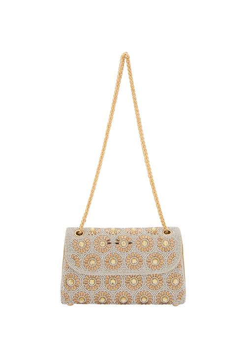 faina Skuldertaske  guld / hvid