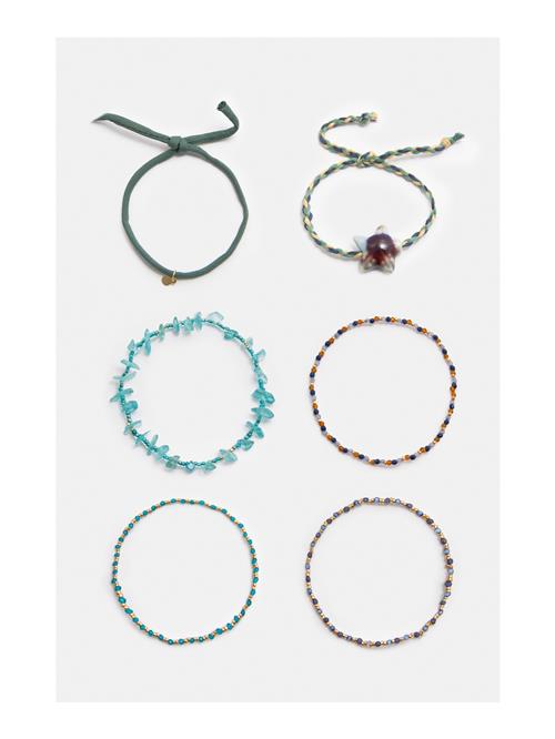 Pull&Bear Armbånd  turkis / mørkeblå / guld / jade