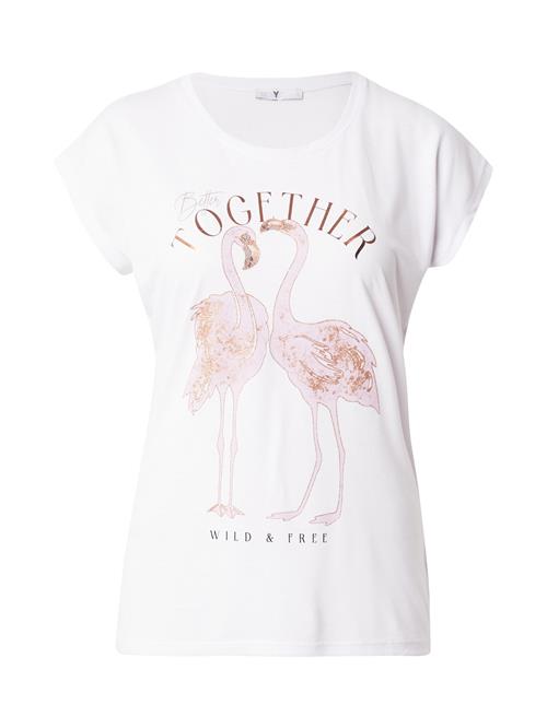 Hailys Shirts 'Fl44ami'  rosa guld / pastellilla / hvid