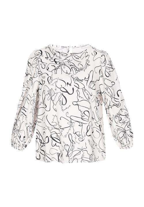 NAEMI Bluse 'Fashion Look'  sort / hvid