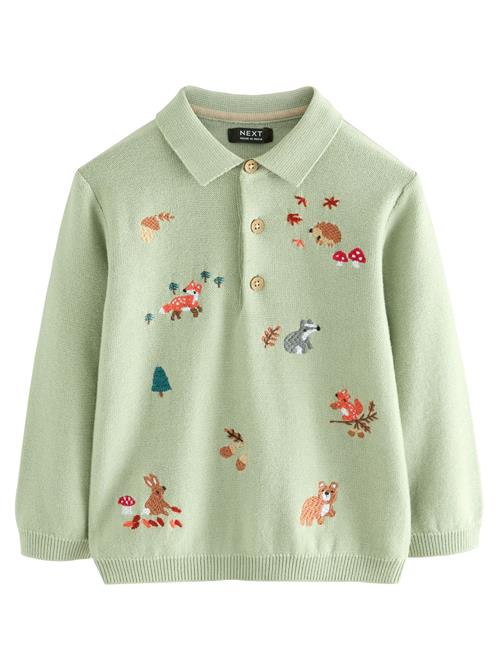 Next Pullover  brokade / grå / lysegrøn / mørkeorange