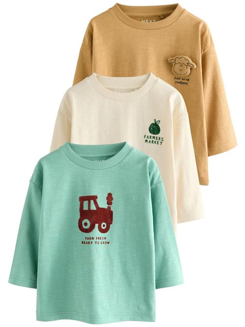 Next Shirts  sand / pastelgrøn / hvid