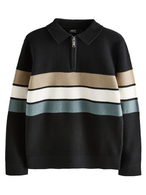 Next Pullover  mørkebeige / cyanblå / sort / hvid