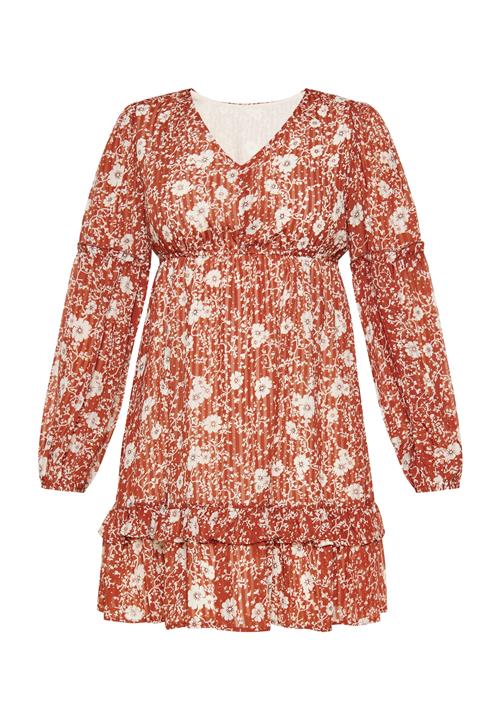 FELIPA Kjole 'Festival'  brun / hvid