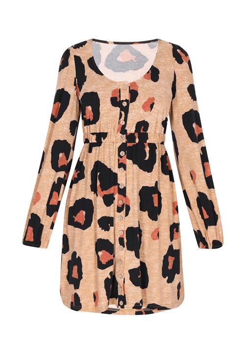 NALLY Kjole  brun / orange / sort