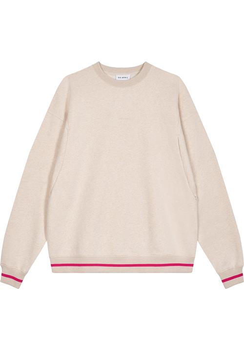 OH APRIL Sweatshirt 'Hot Mum'  beige / mørk pink